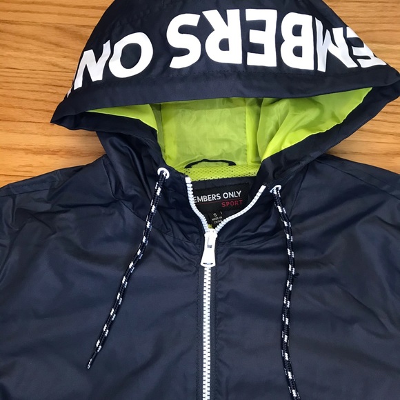 Members Only Mens Pullover 3/4 Zip-Up Windbreaker - Picture 3 of 4